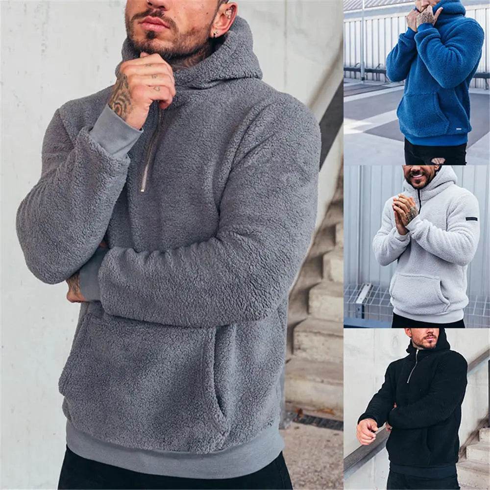 Buy Center Men's Hooded Turtleneck Fleece Sweater - Plus Size 3XL - Buy Center UK