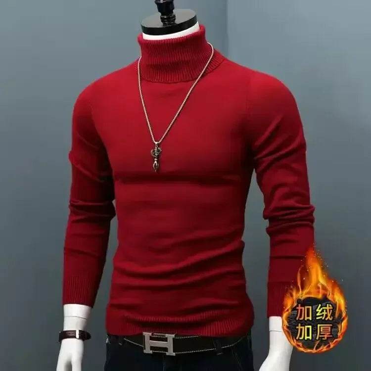 Buy Center Men's Winter Thick Warm Turtleneck Sweater - Slim Fit - Buy Center UK