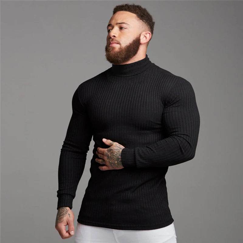Buy Center Slim Fit Turtleneck Sweater - Casual Roll Neck Pullover - Buy Center UK