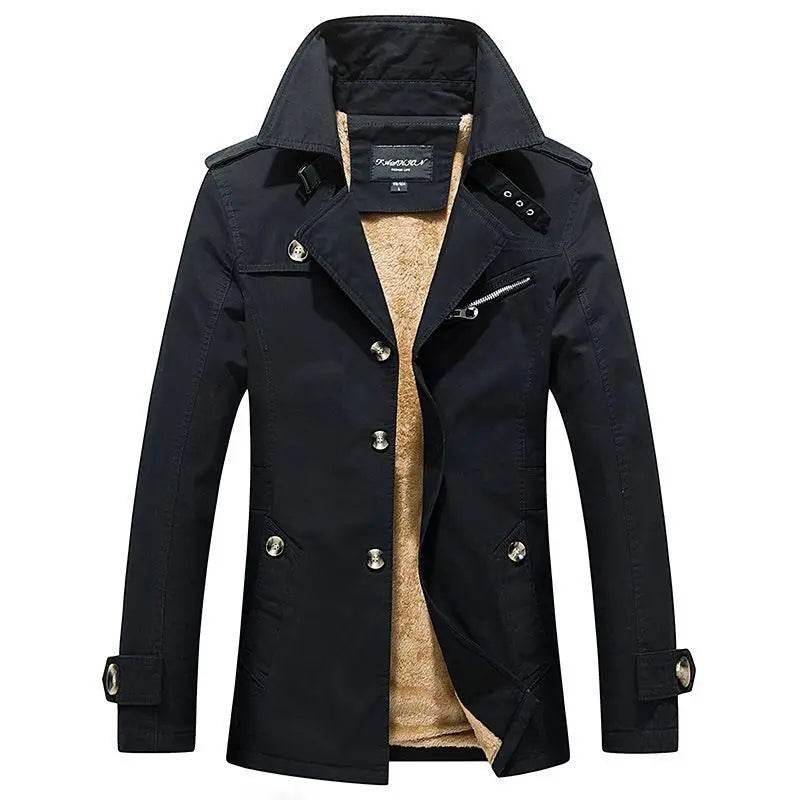 Buy Center Men’s Casual Trench Coat - Slim Fit Winter Jacket - Buy Center UK