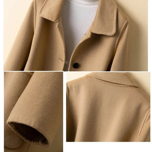 Buy Center Women's Solid Color Jackets - Elegant Retro Wool Blends - Buy Center UK