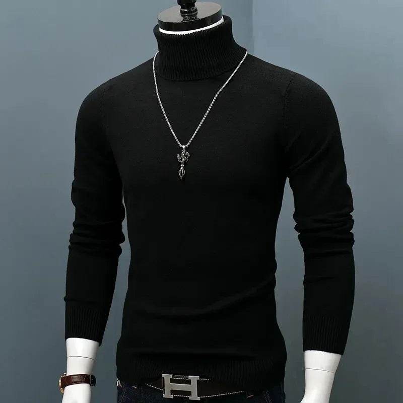 Buy Center Men's Winter Thick Warm Turtleneck Sweater - Slim Fit - Buy Center UK