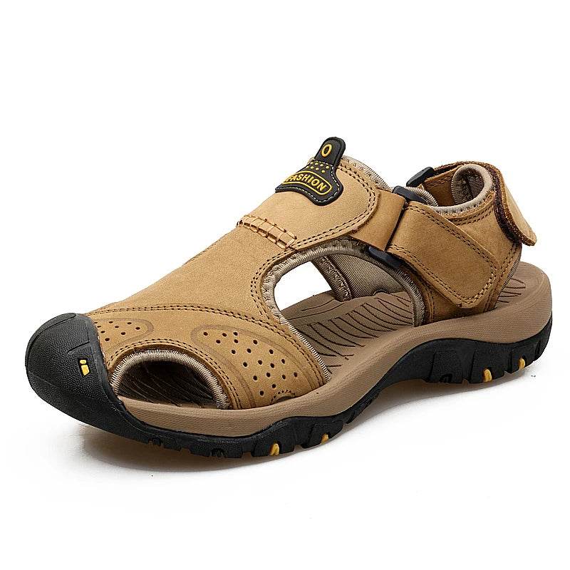 Buy Center Genuine Leather Men’s Sandals - Leisure Beach Slippers - Buy Center UK