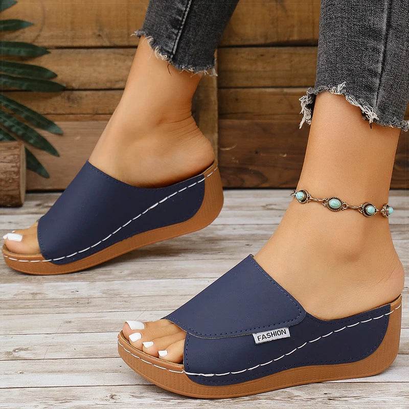 Buy Center Women's Casual Heels - Luxury Wedge Sandals for Summer - Buy Center UK