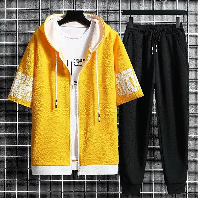 Buy Center Men's Summer Sports Suit - Quick Dry T-Shirt & Pants - Buy Center UK