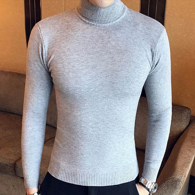 Buy Center Winter High Neck Sweater for Men - Slim Fit Turtleneck - Buy Center UK