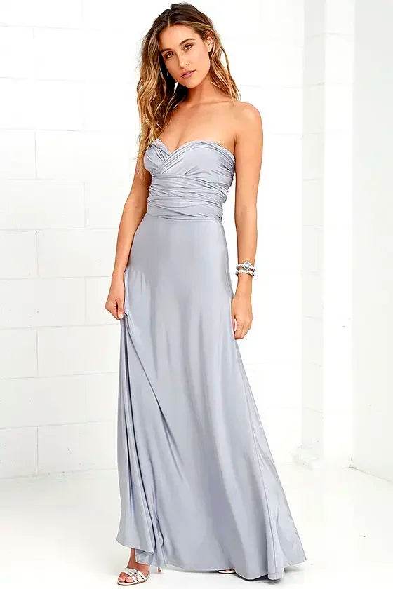 Buy Center Multi-Worn V-Neck Maxi Dress - Elegant Summer Style - Buy Center UK