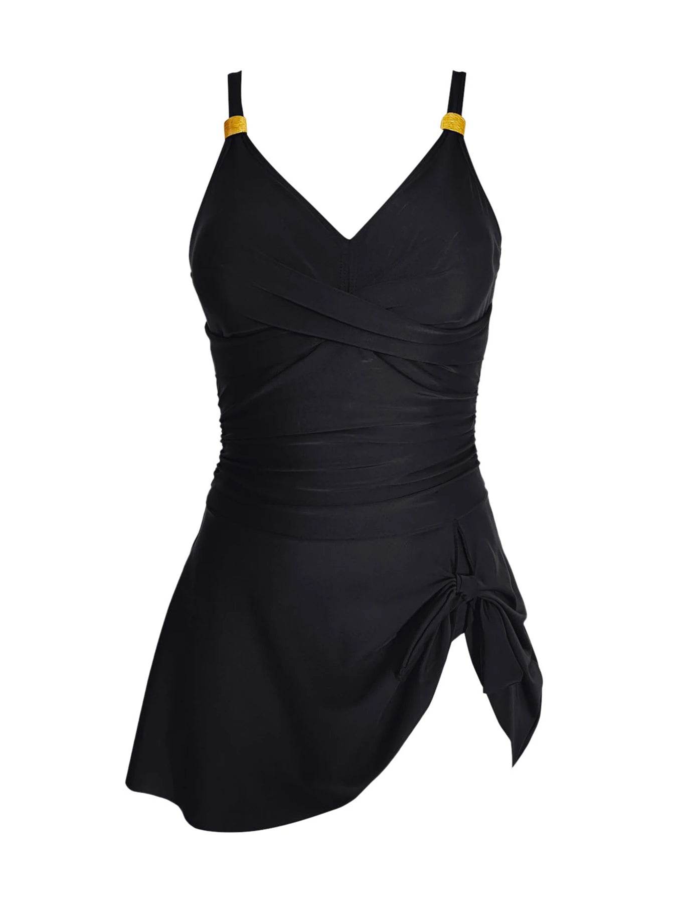 2025 Deep-V Plus Size One Piece Swimsuit - Chic Skirt Design - Buy Center UK