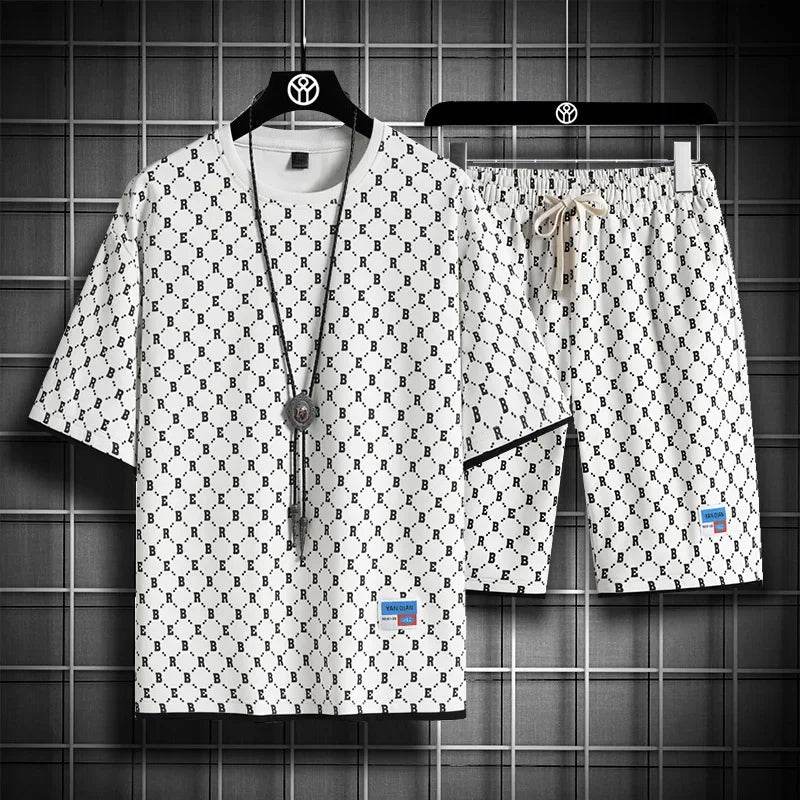 Buy Center Men's Plus-Size Casual Checkered Sports Suit - M-5XL - Buy Center UK