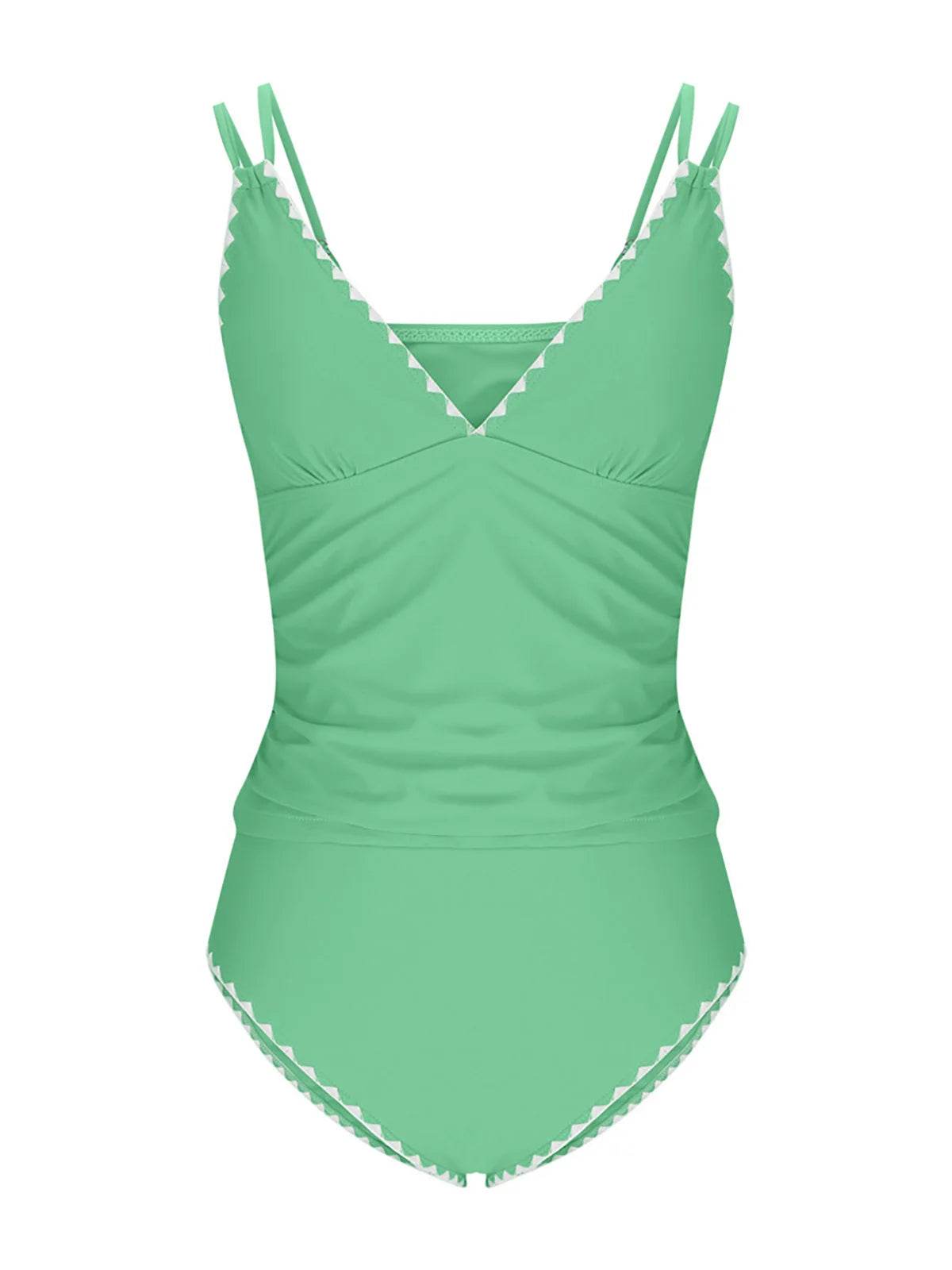 Buy Center Women's V Neck Tankini Bikini Set - 10 Colors Available - Buy Center UK