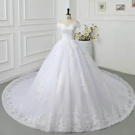 Maria Novia Off The Shoulder Wedding Dress - Vintage Sweetheart Gown - Buy Center UK
