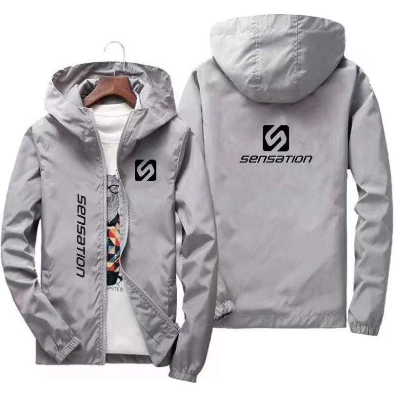 Buy Center Men's Waterproof Windbreaker Jacket - Hooded, Large Size - Buy Center UK