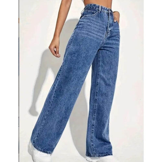 Buy Center High-Waisted Women's Jeans - Versatile Straight-Leg Design - Buy Center UK