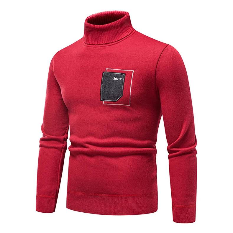 Buy Center Men's Turtleneck Sweater - Cozy Solid Color Casual Knit - Buy Center UK