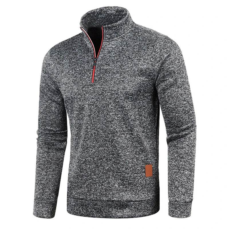 Buy Center Men's Half Zipper Pullover Sweater - Casual Turtleneck Style - Buy Center UK