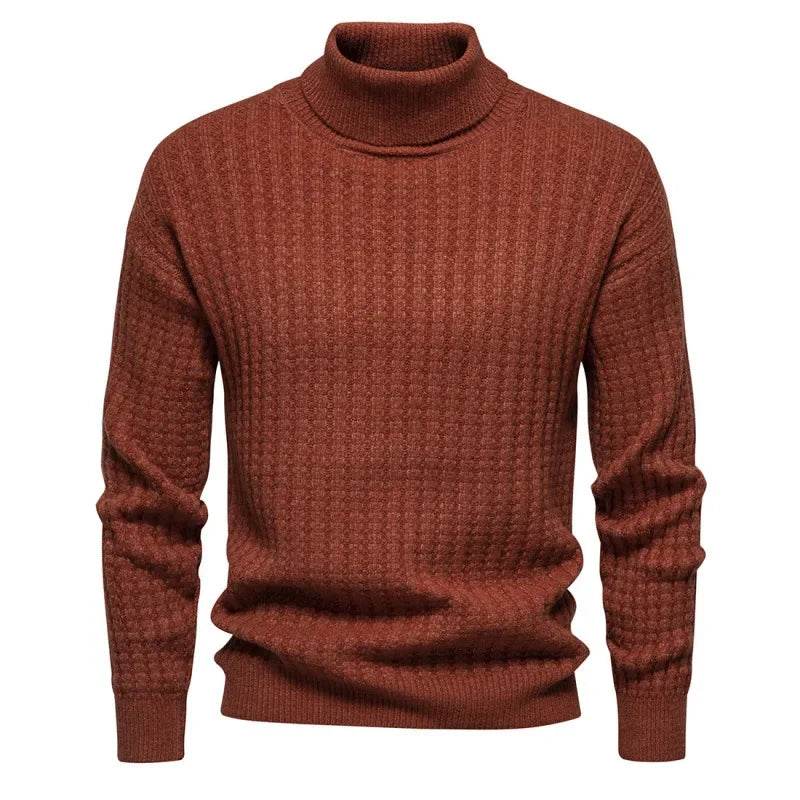 Buy Center Men's Turtleneck Pullover Sweater - Casual Knit for Winter - Buy Center UK