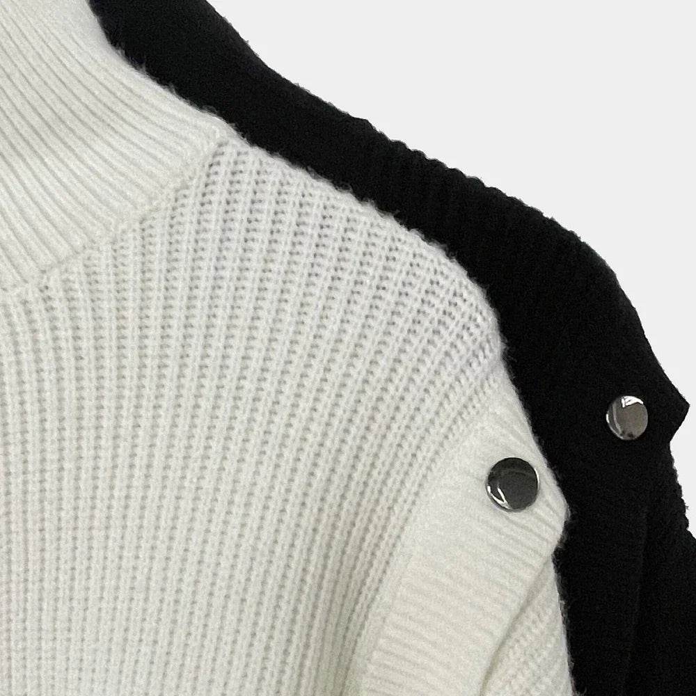 Buy Center Men's Turtleneck Knitted Sweater - Casual Loose Fit - Buy Center UK