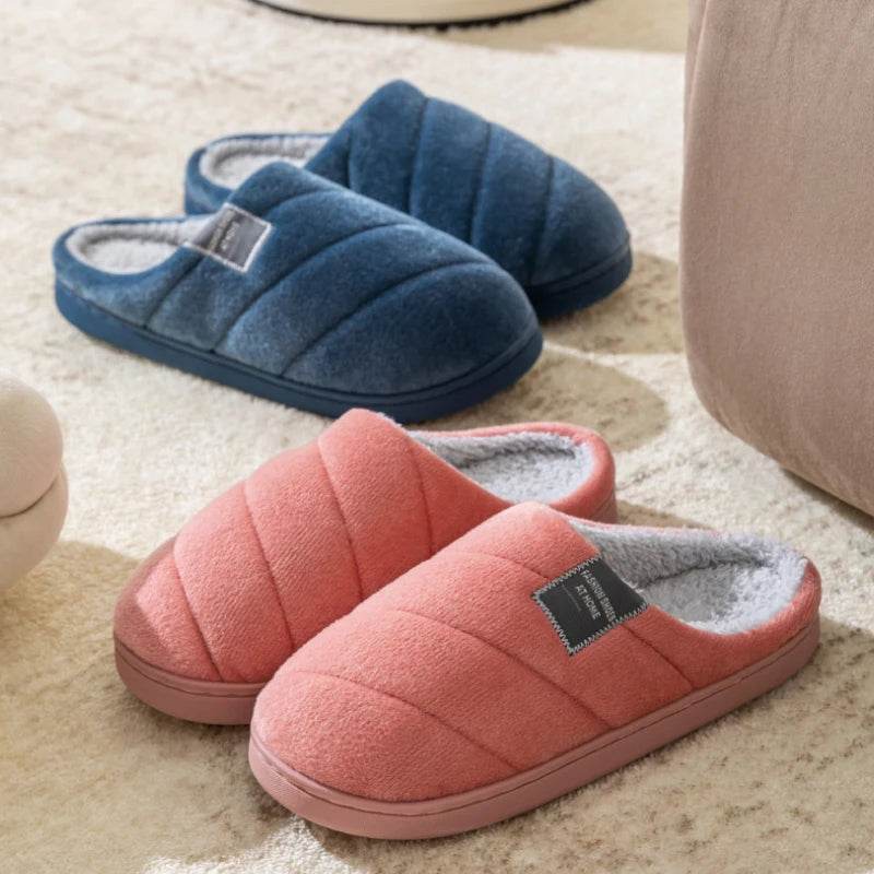 Buy Center Men's Anti-Slip Warm Slippers - Cozy Fur, Winter Comfort - Buy Center UK