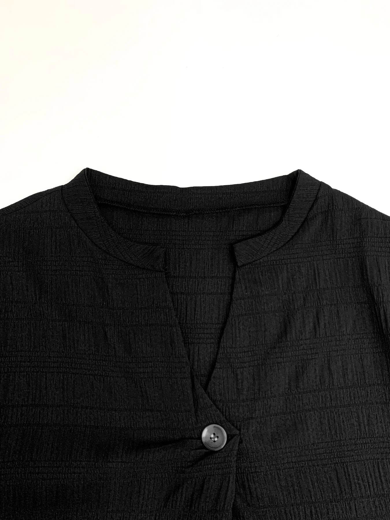 Buy Center Plus Size Women's V-Neck T-Shirt - Button Detail, Casual Fit - Buy Center UK