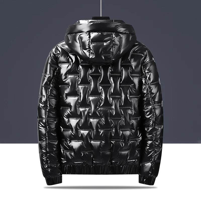 Buy Center Men's Hooded Cotton Coat - Shiny, Warm Jacket for Winter - Buy Center UK