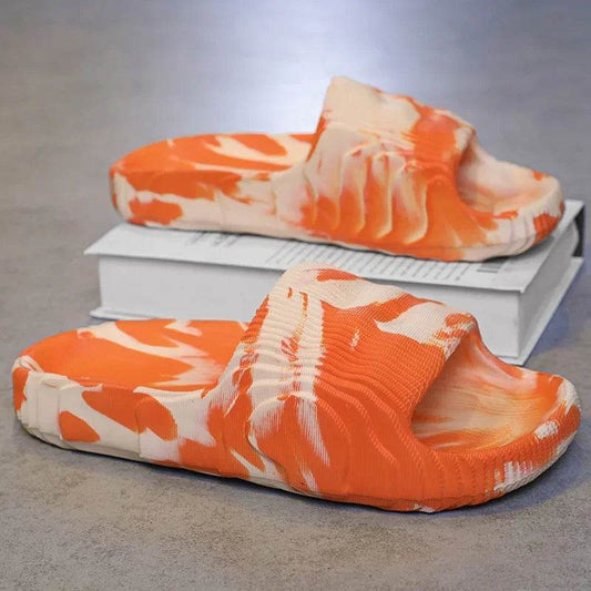 Buy Center Fashion Clogs - Comfortable Orange Summer Slippers for Men - Buy Center UK