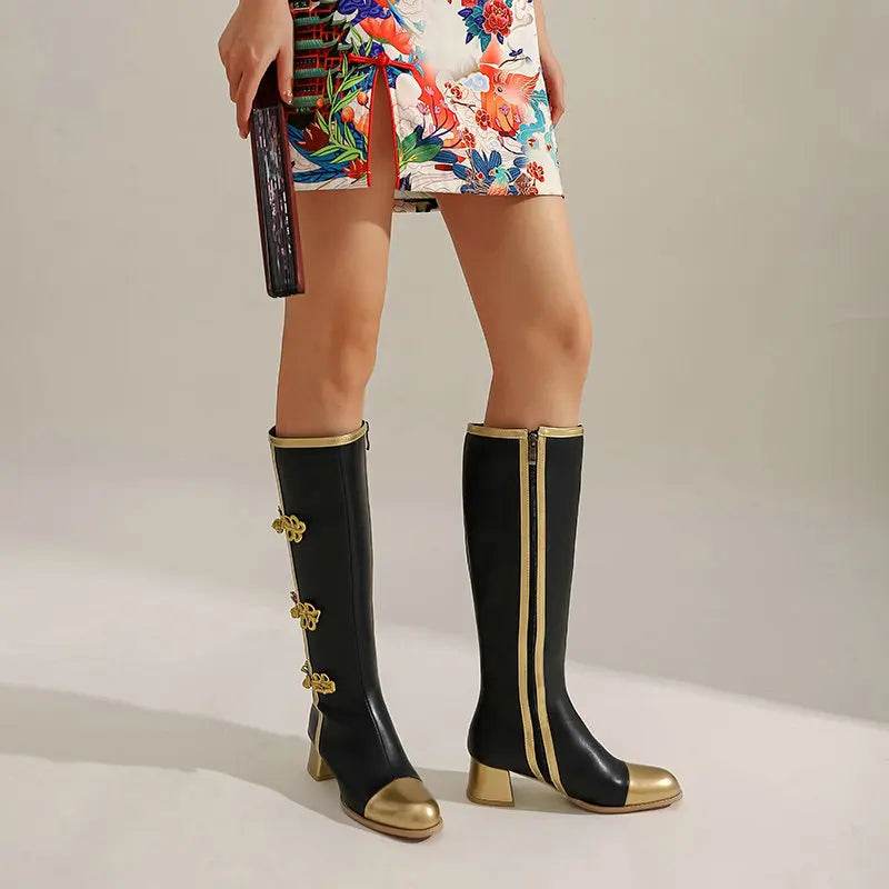 Buy Center Knee High Fashion Boots for Women - Elegant Butterfly Knot - Buy Center UK