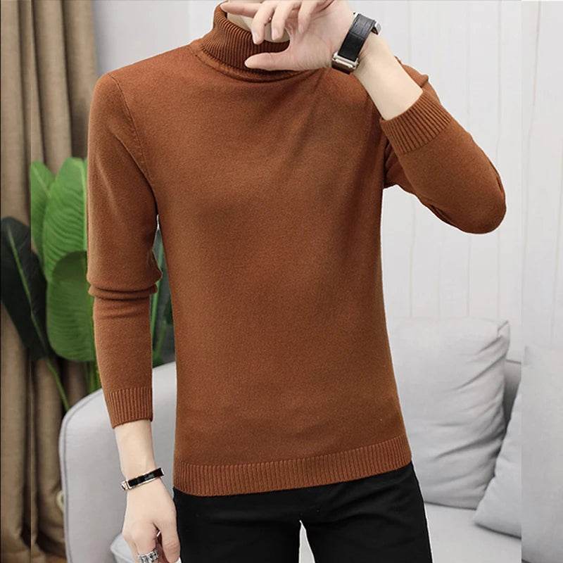 Buy Center Winter High Neck Sweater for Men - Slim Fit Turtleneck - Buy Center UK