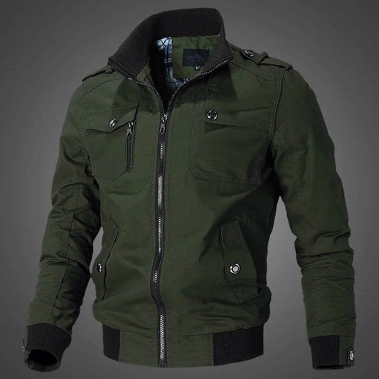 Buy Center Large Size Men's Cargo Jacket - Casual Military Style - Buy Center UK