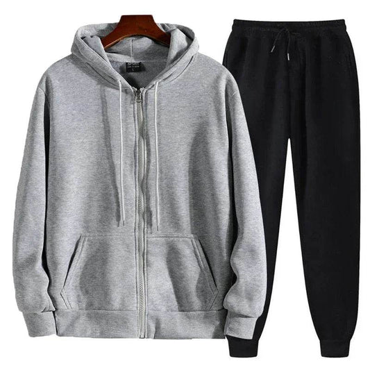 2024 Men's Solid Hoodie & Pants Set - Casual Fitness Outfit - Buy Center UK
