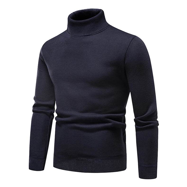 Buy Center Men's Turtleneck Sweater - Cozy Solid Color Casual Knit - Buy Center UK