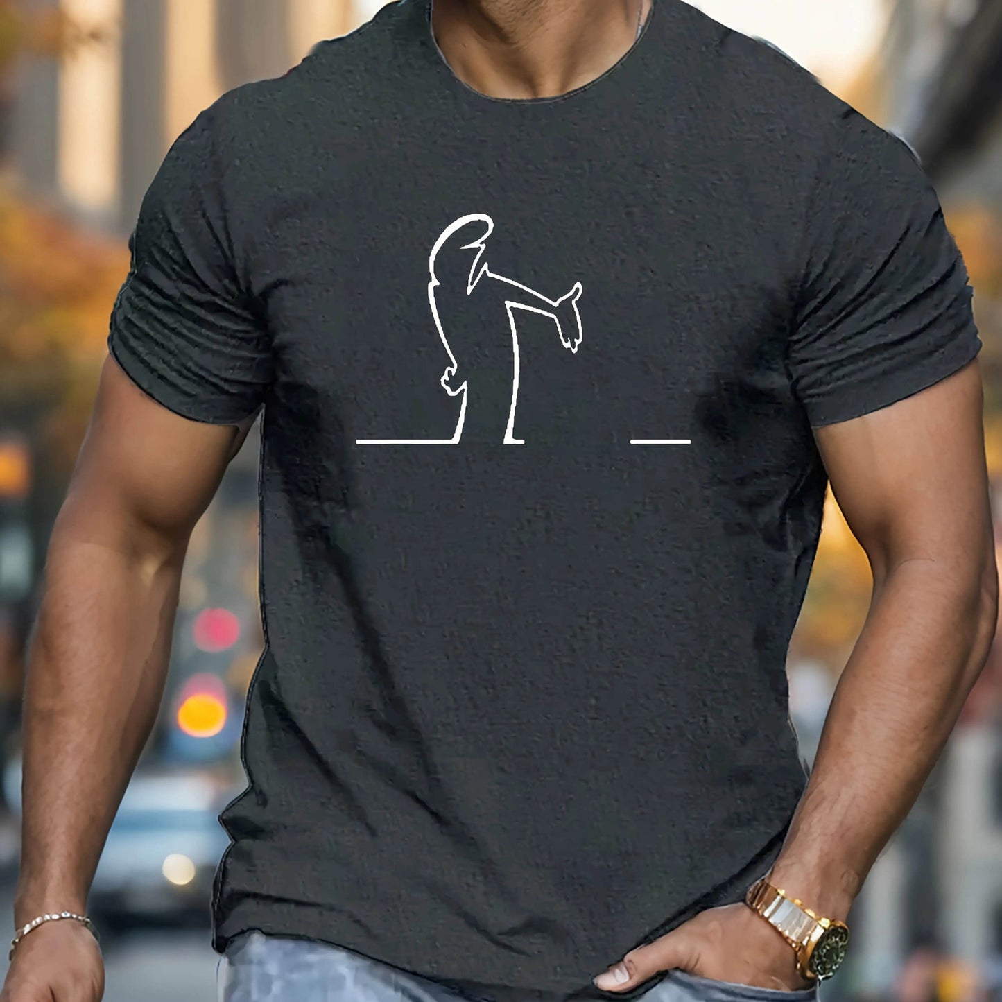 Buy Center Men's 100% Cotton Casual T-Shirt - Fun Pattern, Summer Fit - Buy Center UK