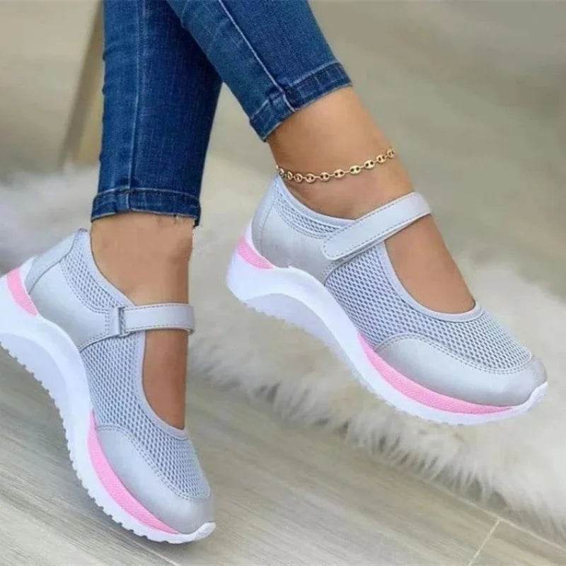 Buy Center Women's Thick Sole Knitted Sneakers - Casual Comfort & Style - Buy Center UK