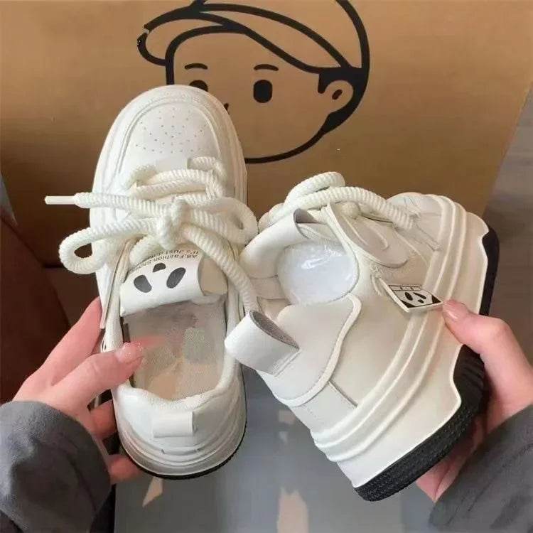 Buy Center Women’s PU Leather Platform Sneakers - Fashion & Comfort - Buy Center UK