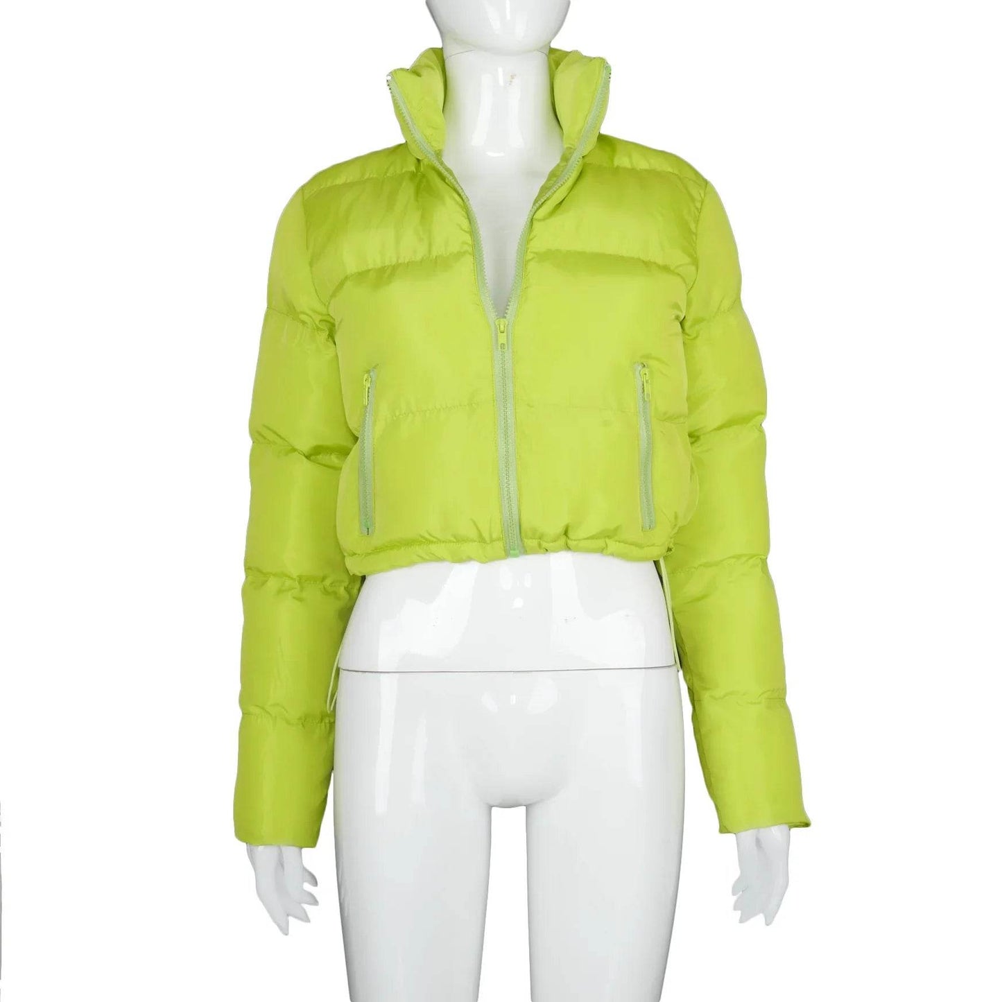 2024 Oversized Down Coat - Women's Cropped Puffer Jacket - Buy Center UK