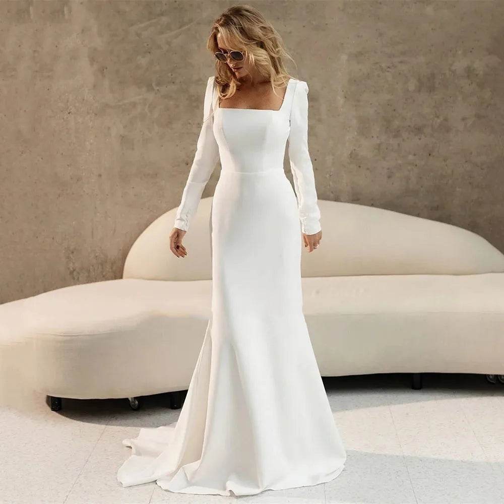Buy Center Long Sleeve Civil Wedding Dress - Mermaid & Custom Fit - Buy Center UK
