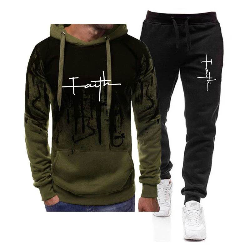 Buy Center Men's 2Pcs Sweatshirt & Tracksuit - Casual Fitness Set - Buy Center UK