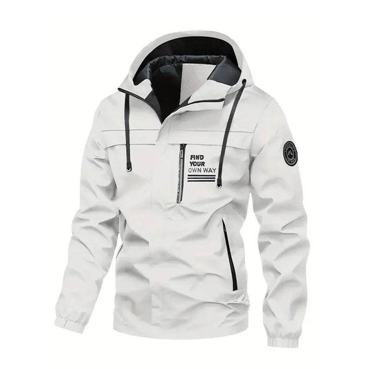 Buy Center Men's Outdoor Jacket - Windproof with Detachable Cap - Buy Center UK