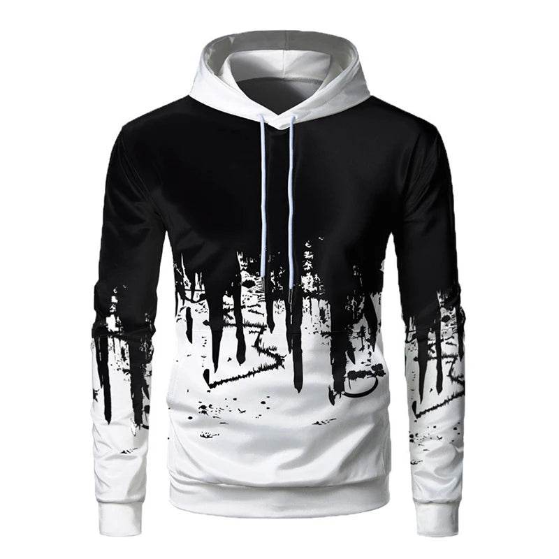 Buy Center Men's 3D Printed Hooded Sweater - Casual Fashion Top - Buy Center UK