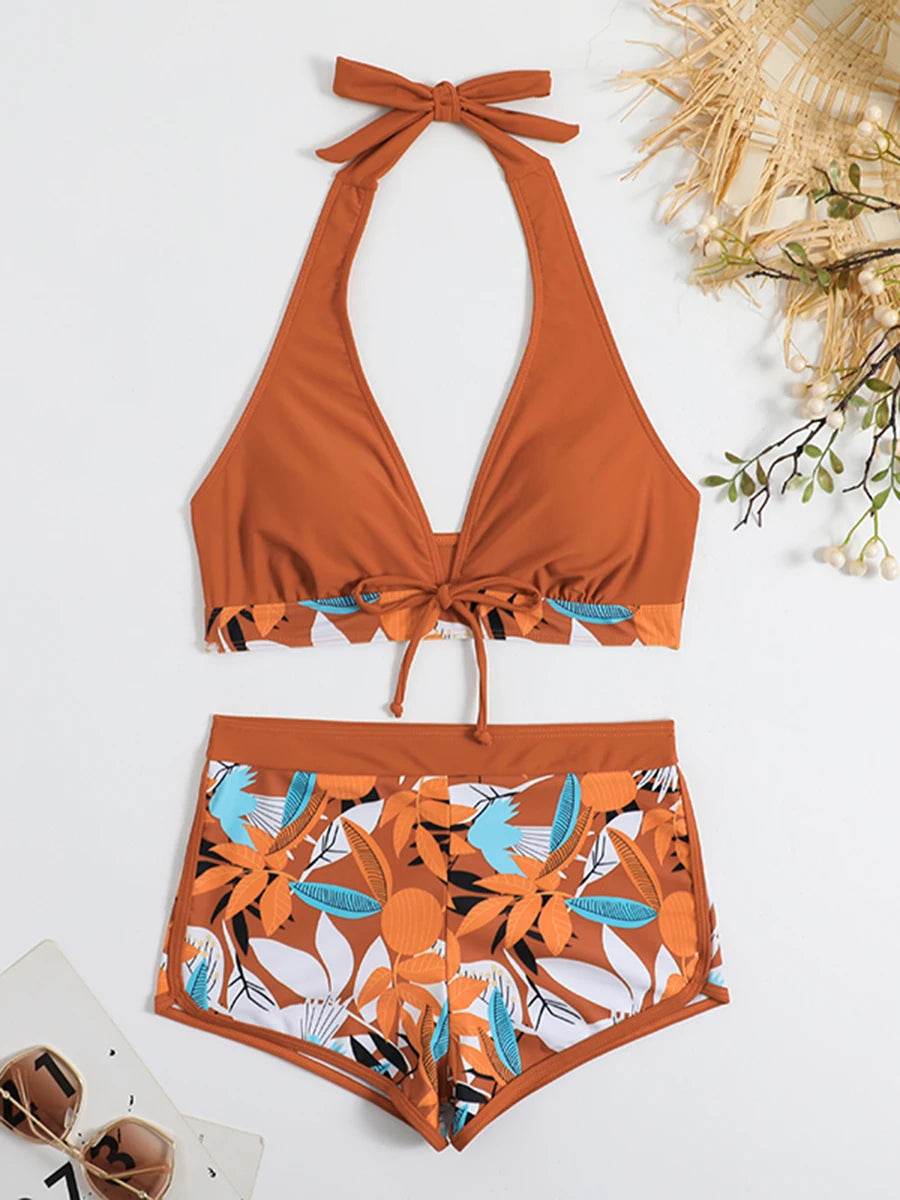 2025 Halter Bikini Set - High Waist Women's Swimsuit for Beach - Buy Center UK