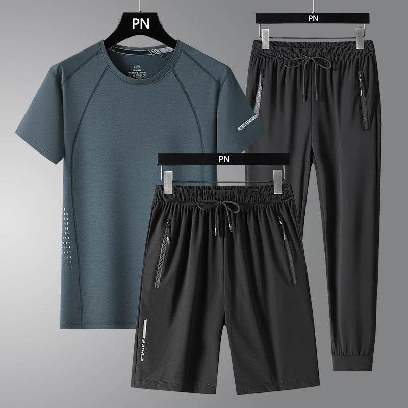 2025 Summer Black White Tracksuit Set - Men's Oversized Sportswear - Buy Center UK