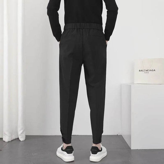 Buy Center Slim Tapered Men Pants - Elastic Waist Korean Style - Buy Center UK