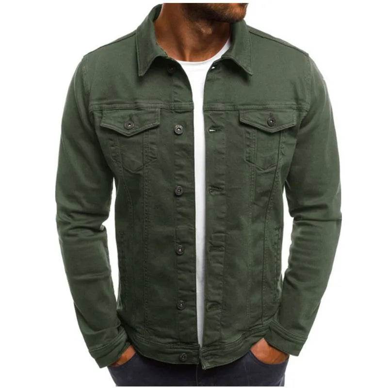 Buy Center Men’s Casual Yellow Denim Jacket - Classic Slim Fit Style - Buy Center UK