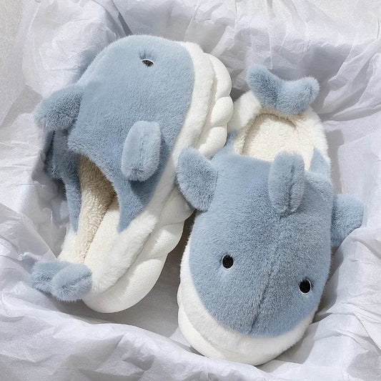 Buy Center Funny Shark Cotton Slippers - Warm Plush Non-Slip Design - Buy Center UK
