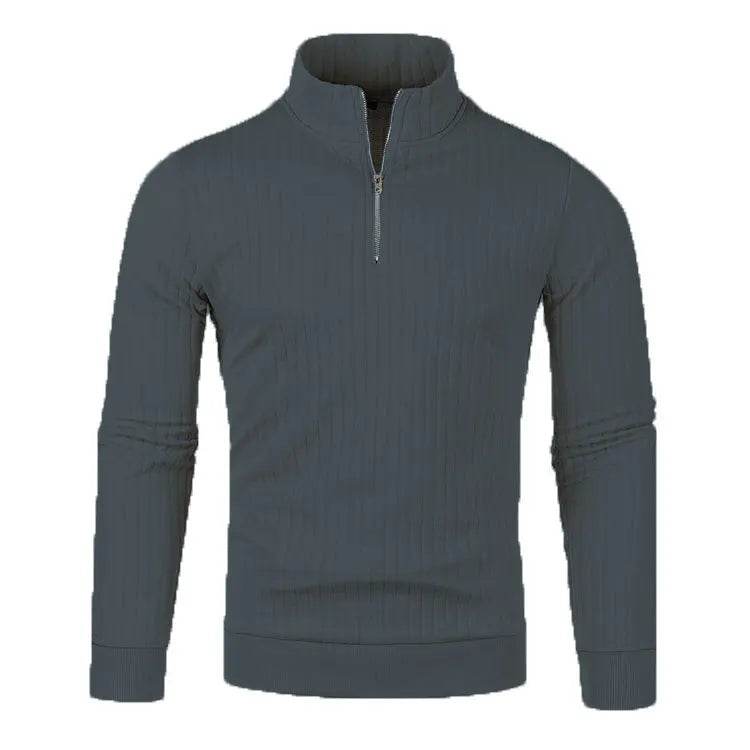 Buy Center Men's Semi Turtleneck Half Zip Pullover - Gothic Style - Buy Center UK