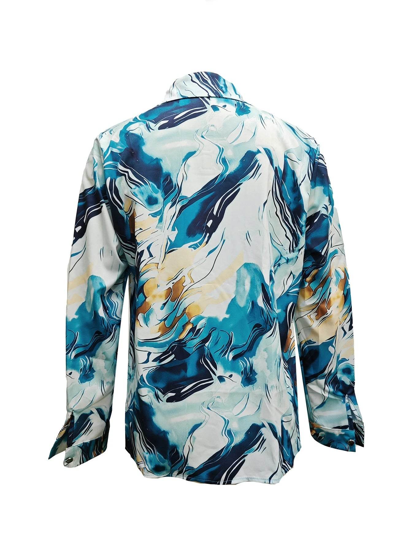 Buy Center Women's Print V-Neck Long Sleeve Blouse - Casual Holiday Style - Buy Center UK