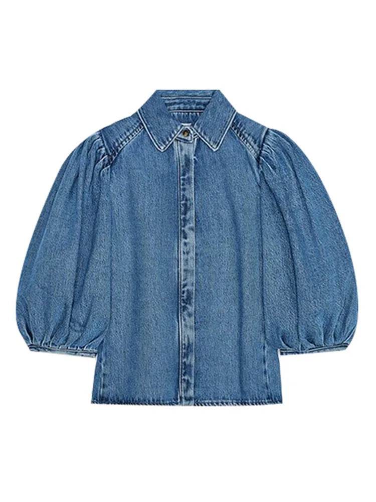 Buy Center Women's Puff Sleeve Shirt - Stylish Spring Streetwear Blouse - Buy Center UK