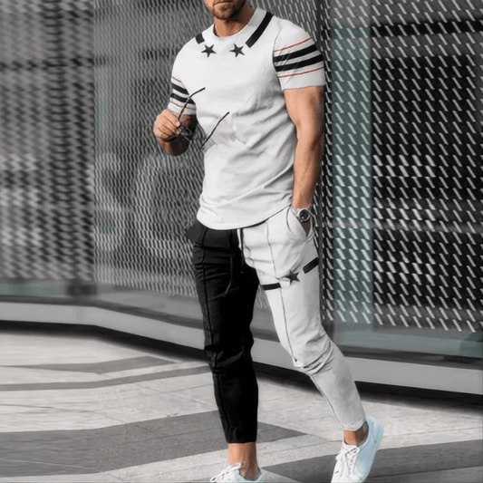 Buy Center Men's 2-Piece Jogging Suit - 3D Printed Summer Style - Buy Center UK