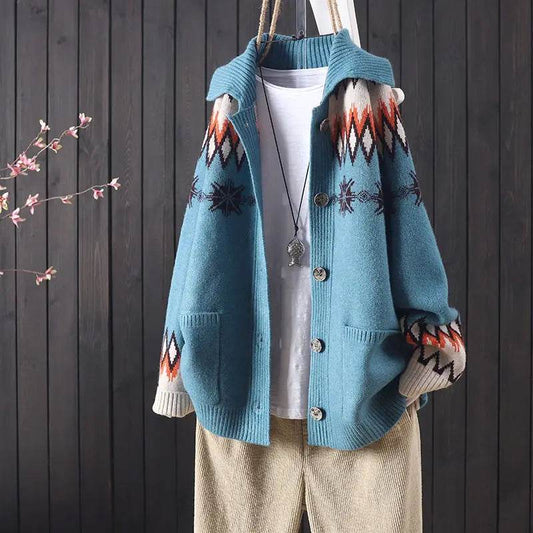 Buy Center Women's Knitted Cardigan - Cozy Long Sleeve Sweater Coat - Buy Center UK