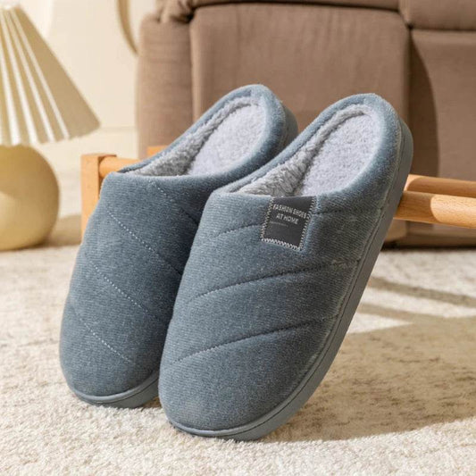 Buy Center Men's Anti-Slip Warm Slippers - Cozy Fur, Winter Comfort - Buy Center UK