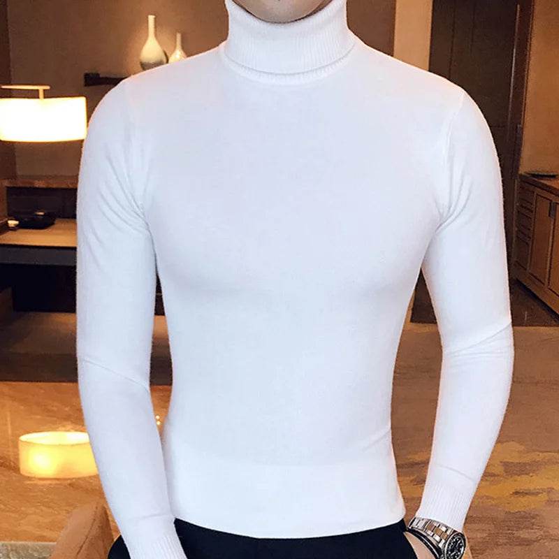 Buy Center Winter High Neck Sweater for Men - Slim Fit Turtleneck - Buy Center UK